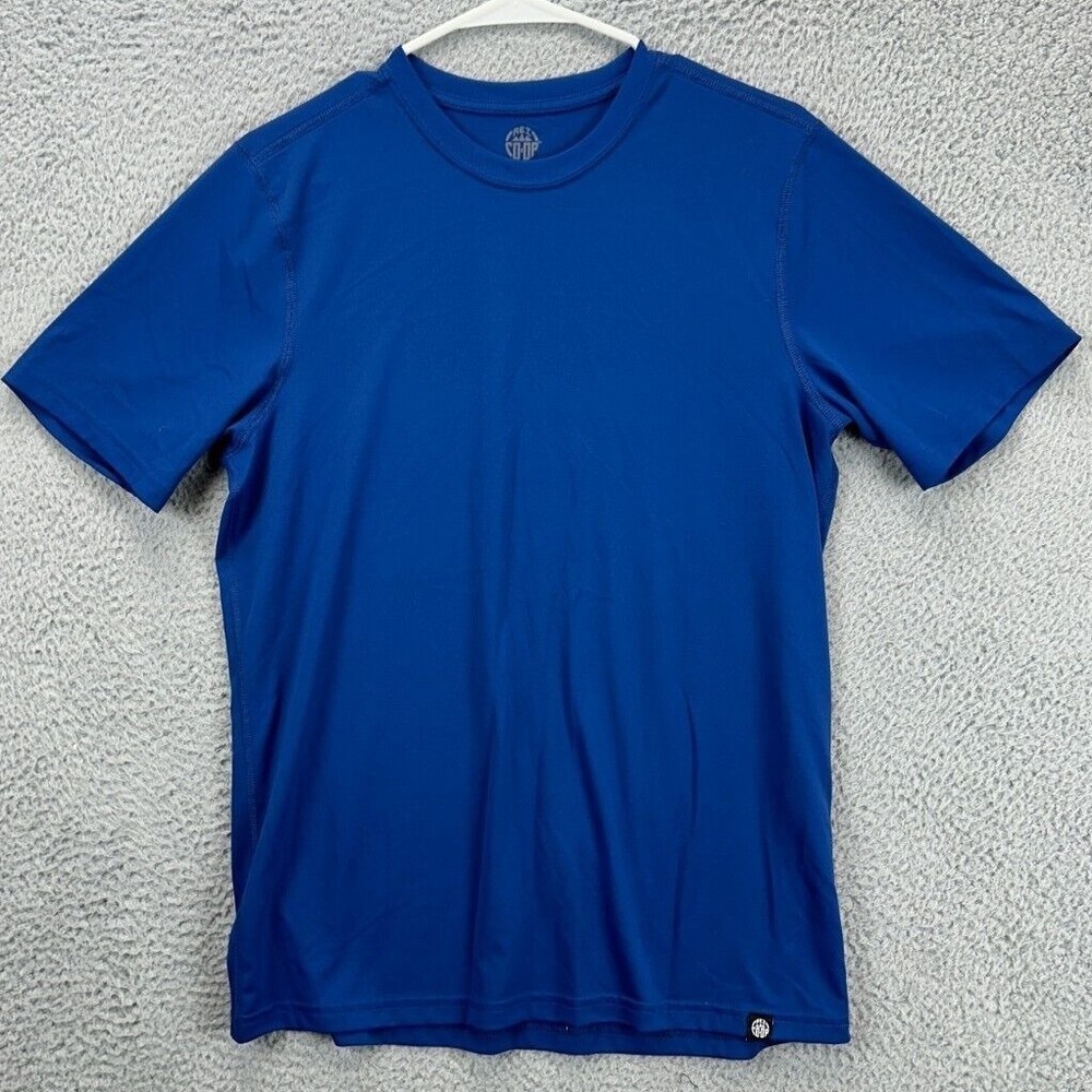 Rei Co-op Shirt Adult Medium Blue Crew Neck Activewear Short Sleeve T-Shirt Mens